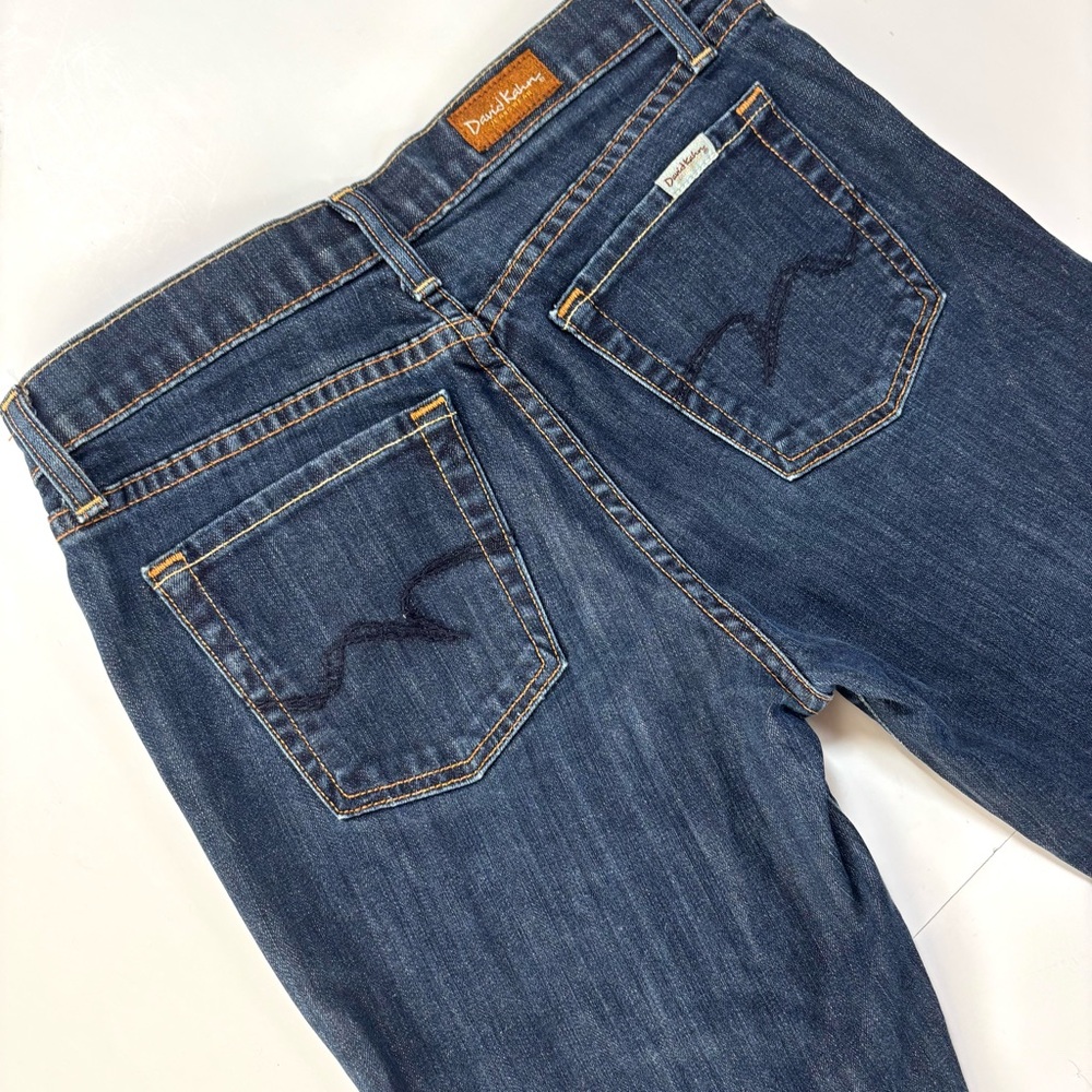 David Kahn Vintage Mid Rise Straight Leg Jeans in Dark‎ Wash Style 3560 Size 6P - Picture 12 of 16